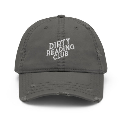 Lit Haven Booktique Charcoal Grey Dirty Reading Club Distressed Dad Hat