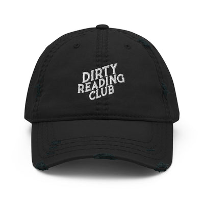 Lit Haven Booktique Black Dirty Reading Club Distressed Dad Hat