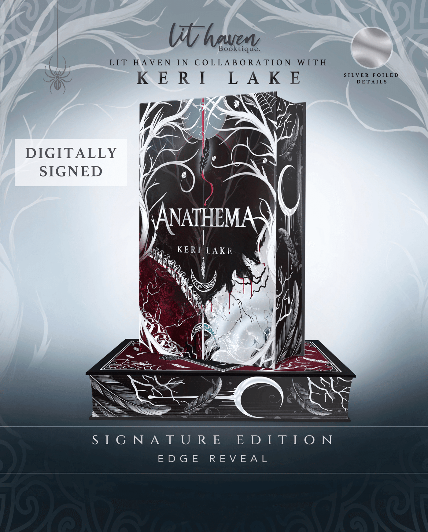 Lit Haven Booktique Book Digitally Printed Edges DIGITALLY SIGNED | Anathema Signature Edition Preorder