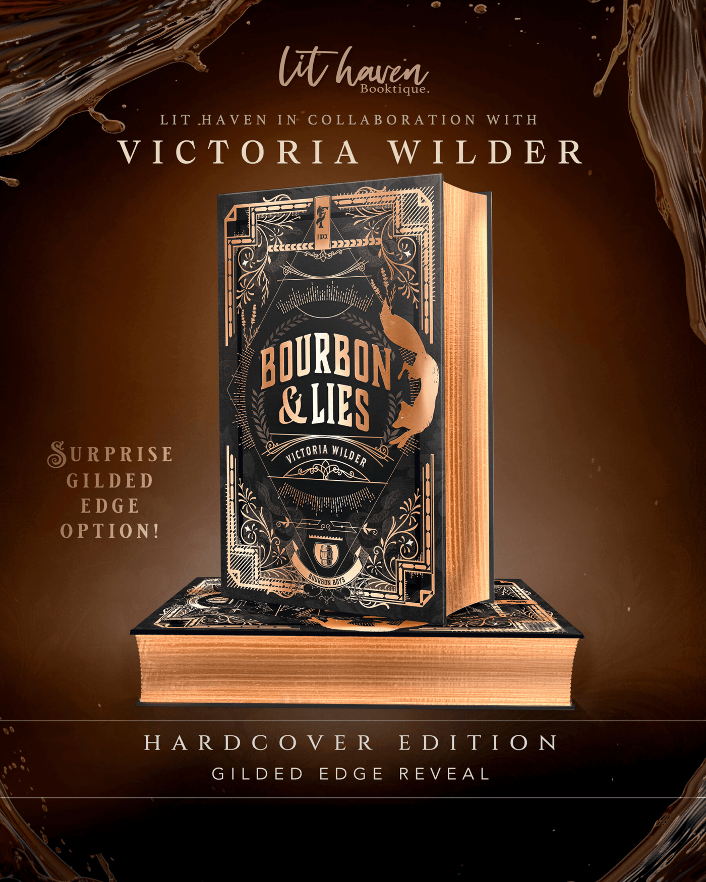 Lit Haven Booktique Book Gilded (foiled) Edges DIGITALLY SIGNED | Bourbon & Lies Collector's Edition Preorder