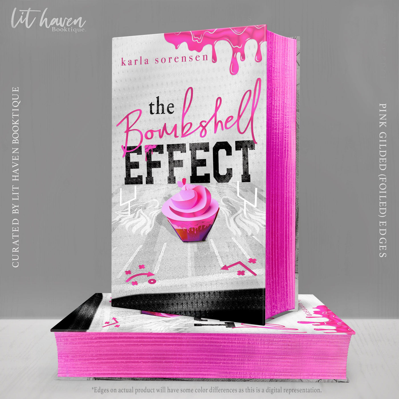 Lit Haven Booktique Book GILDED - Pink Foiled Simple Edges The Bombshell Effect hardcover Edition