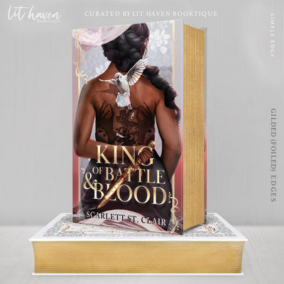 Lit Haven Booktique Book King of Battle & Blood Hardcover Edition / GILDED - Foiled Simple Edges PREORDER King of Battle and Blood