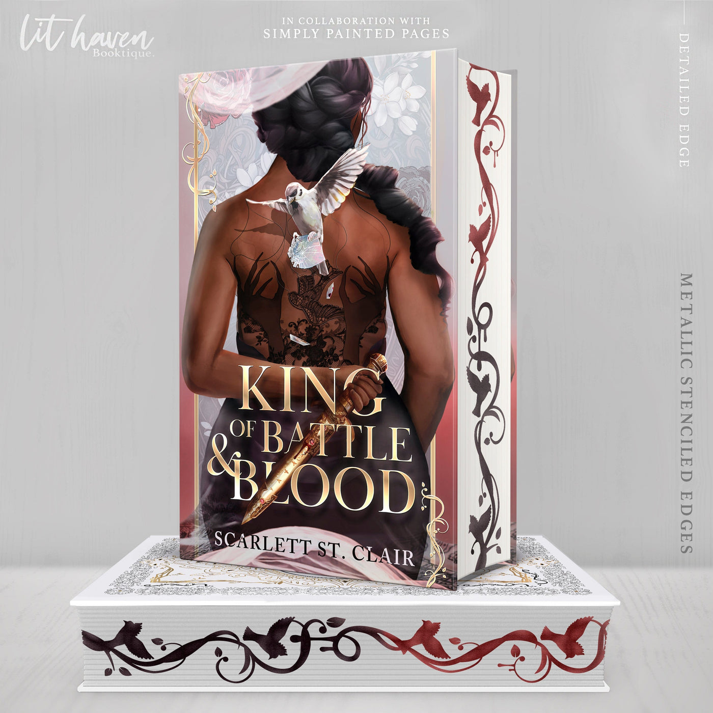 Lit Haven Booktique Book King of Battle & Blood Hardcover Edition / HAND-SPRAYED - Detailed Edges PREORDER King of Battle and Blood