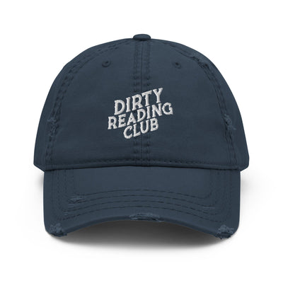 Lit Haven Booktique Navy Dirty Reading Club Distressed Dad Hat