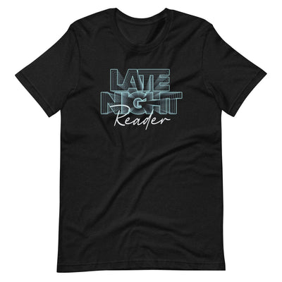 Lit Haven Booktique T-Shirt Black Heather / XS Late Night Reader tee | Neon