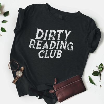 Lit Haven Booktique T-Shirt Dirty Reading Club tee | White ink