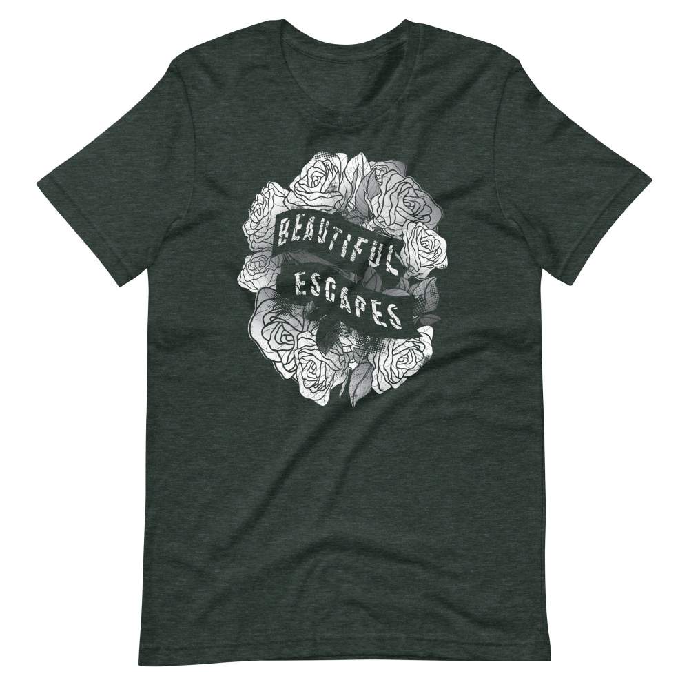Lit Haven Booktique T-Shirt Heather Forest / S Beautiful Escapes tee