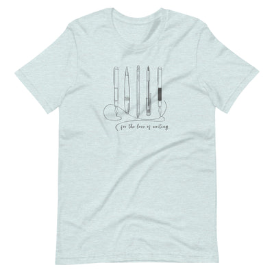 Lit Haven Booktique T-Shirt Heather Prism Ice Blue / XS For the Love of Writing tee