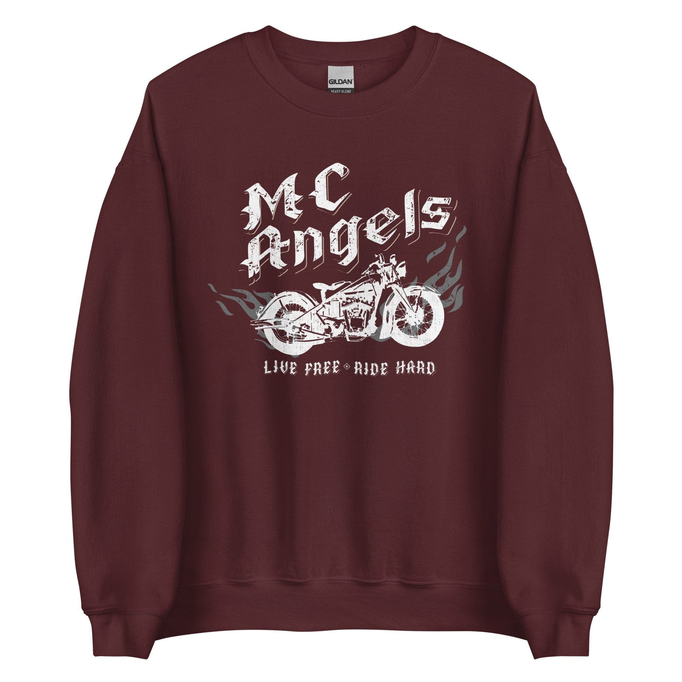 Lit Haven Booktique T-Shirt Maroon / S MC Angels crewneck sweatshirt
