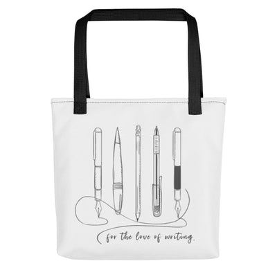 Lit Haven Booktique Tote Bag Black For the Love of Writing tote bag